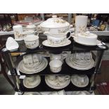 Harvest pattern dinnerware approximately 55 pieces