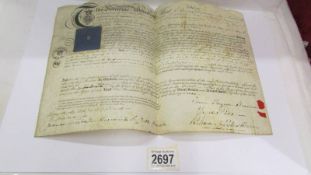 A rare 1830's apprentice deed for E R Ransome.