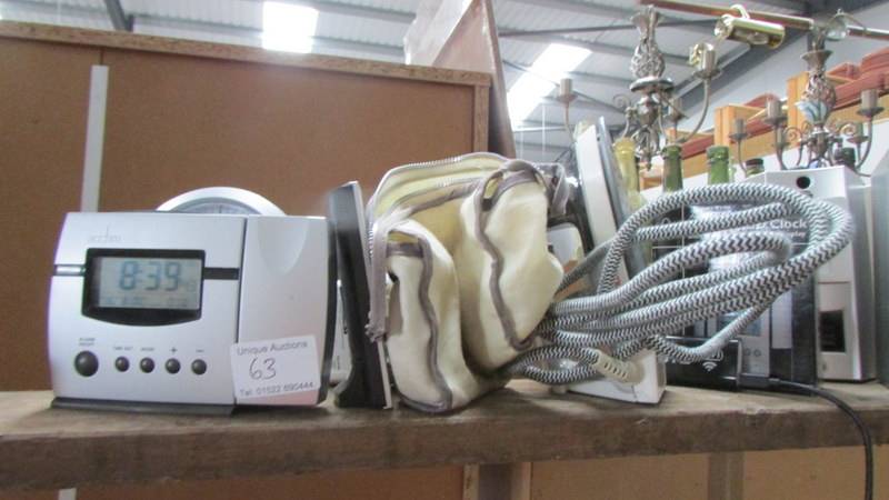 A mixed lot including clocks, walkie talkie, speakers etc. - Image 2 of 4