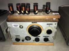 A home built radio with rack of inter changeable coils (Collect only & sold as seen)