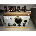 A home built radio with rack of inter changeable coils (Collect only & sold as seen)