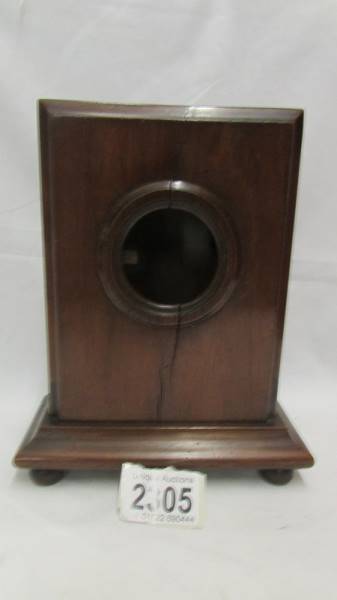 A Victorian mahogany pocket watch stand. (a/f, front is cracked).