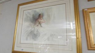 A framed and glazed Gordon King limited edition print entitled 'Reverie'.