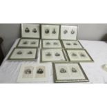 Twelve early engravings of dignitaries, eleven framed and glazed (one glass a/f) and one unframed.