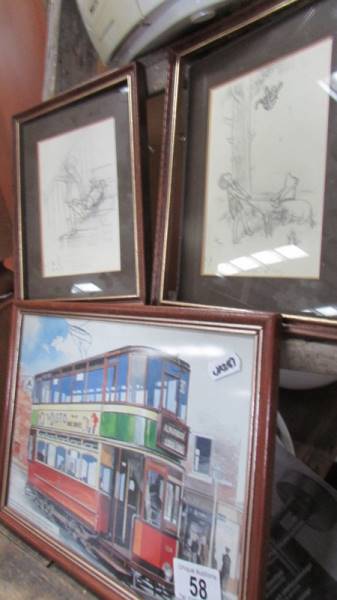 A mixed lot of prints including trams, Winnie the Pooh etc. - Image 2 of 4