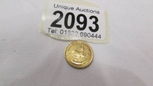 A 1982 one tenth gold Kruggerand.