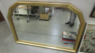 A large gilt frame mirror 100 x 71cm