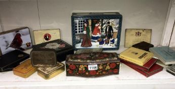 A good selection of vintage tins