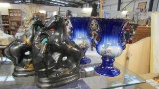 A pair of Victorian vases,