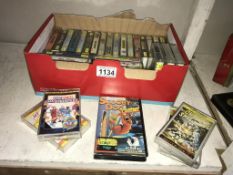 A box of approximately 33 ZX Spectrum games