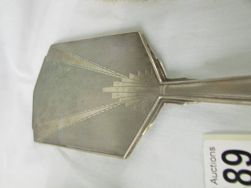 A silver backed vanity set comprising hand mirror, 2 hair brushes and 2 other brushes, - Image 3 of 6