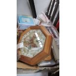 A box of miscellaneous including toaster, clock, ornaments etc.