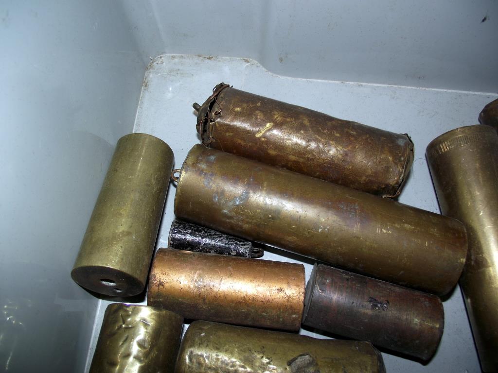 A quantity of brass clock weights. - Image 5 of 5