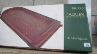 A boxed reproduction "Bagatelle" by Jaques.