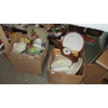 2 boxes of miscellaneous including photo frames, ceramics etc.