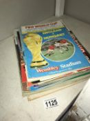 A quantity of 1970's/80's football programmes including book of football magazines