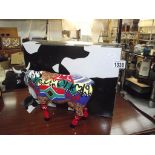 A cow parade figure 'Labola' by Silas Malapane in box