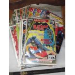 A collection of approximately 20 DC comics