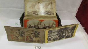 A collection of approximately 50 stereoscope cards including Forth Bridge.