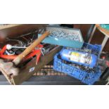 A good lot of workshop consumables and a case of tools.