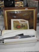 A quantity of unframed prints,