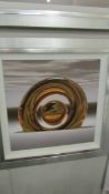 A framed and glazed art design picture by Hillert 'Golden Sphere 2',