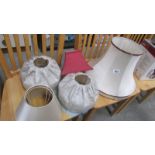 A mixed lot of lamp shades (Collect only)