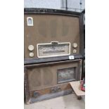 A bakelite valve radio and a wooden cased valve radio, untested.