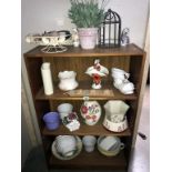 Four shelves of plant pots etc., (Collect only).