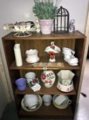 Four shelves of plant pots etc., (Collect only).