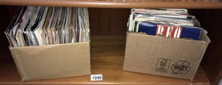 Approximately 150 - 1960's/70's 45rpm records in 2 boxes