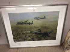 A framed & glazed Tribute to 617 Squadron past & present by John Pettitt,