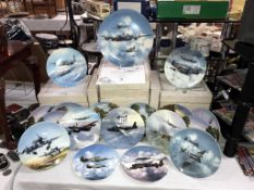 10 boxed & large unboxed aircraft collectors plates from the 'Reach for the sky series' plus 8