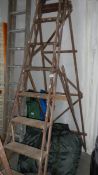 A good old wooden step ladder.