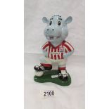 A signed Lorna Bailey Stoke City Hippo footballer figure.