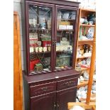 A mahogany glazed dresser.