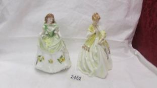 Two Royal Worcester figurines - First Dance and Sweet Primrose.