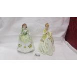 Two Royal Worcester figurines - First Dance and Sweet Primrose.