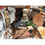 A mixed lot of wooden items etc.