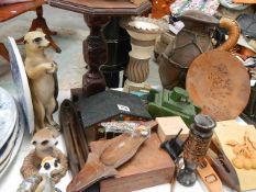 A mixed lot of wooden items etc.