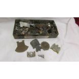 A mixed lot of detector finds including badges.