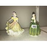 2 Royal Doulton figures 'Ninette HN2379 & Fleur 2368'