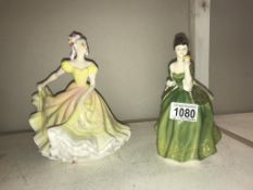 2 Royal Doulton figures 'Ninette HN2379 & Fleur 2368'