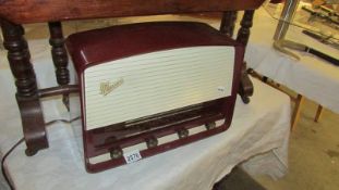 A vintage Marconi radio.