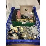 A large box of mixed costume jewellery