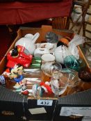 A box of miscellaneous china etc.