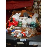 A box of miscellaneous china etc.