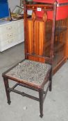An inlaid art deco bedroom chair.