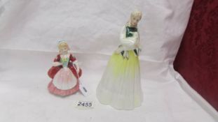 Two Royal Doulton figurines - Springtime HN 3033 and Valerie HN 2107.