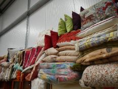 A large quantity of cushions.